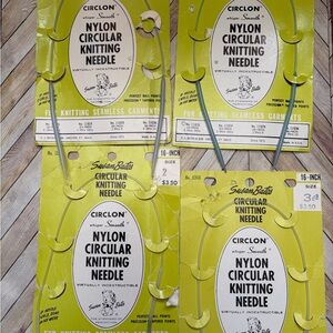 Vintage Susan Bates Circlon Nylon Circular Knitting Needles